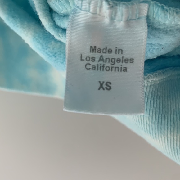 CLARE V. Puff Sleeve Sweatshirt - Light Blue Tie Dye - Picture 10 of 13